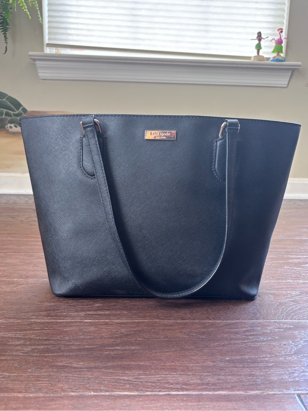 Kate Spade Black Tote Purse Bag Leather